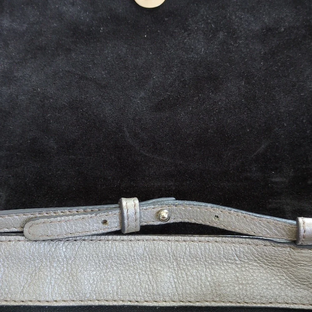 NWOT Furla Metallic Silver Crossbody Bag